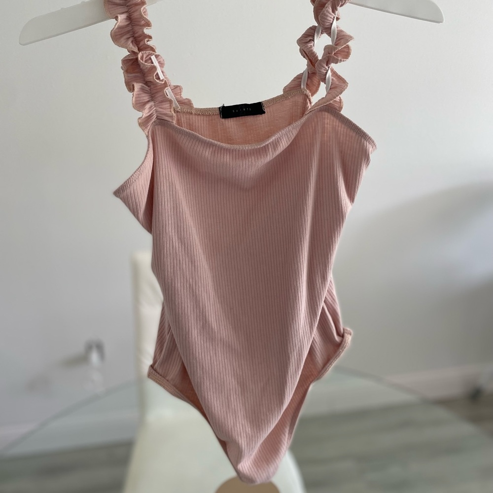Pink Ribbed BodySuit